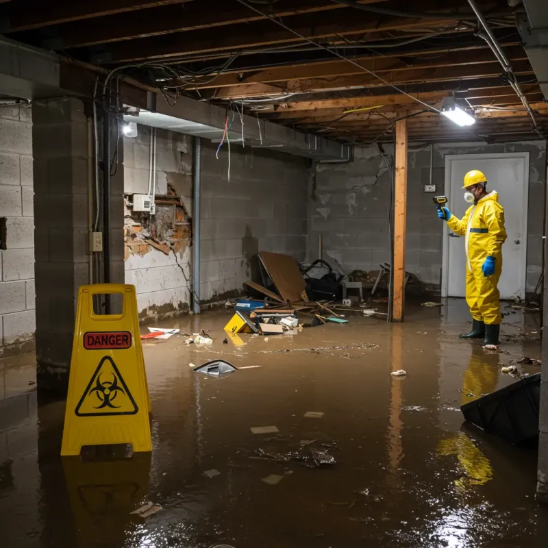 Flooded Basement Electrical Hazard in Pine Mountain Club, CA Property